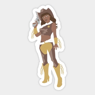 Cowboy Girl Sticker